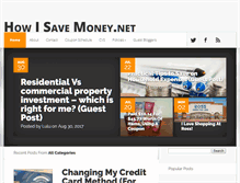 Tablet Screenshot of howisavemoney.net